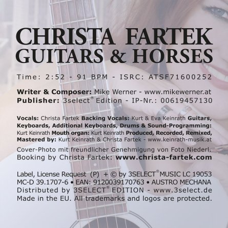 GUITARS & HORSES - Christa Fartek - Backcover